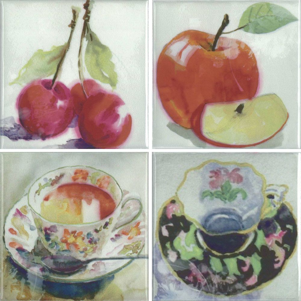 Absolut Keramika Acuarela Frutas Set A