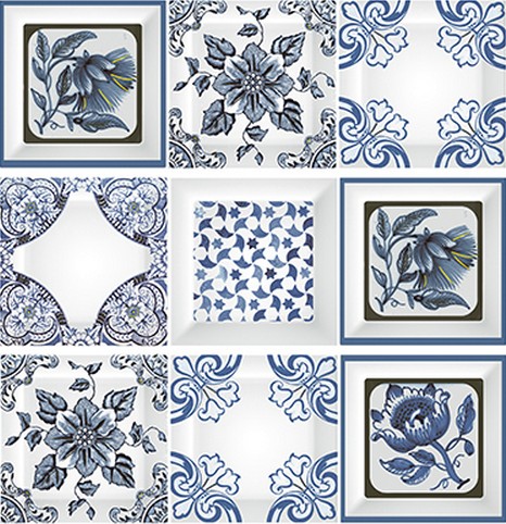 Absolut Keramika Cube Mediterraneo Decor Cobalto Декор