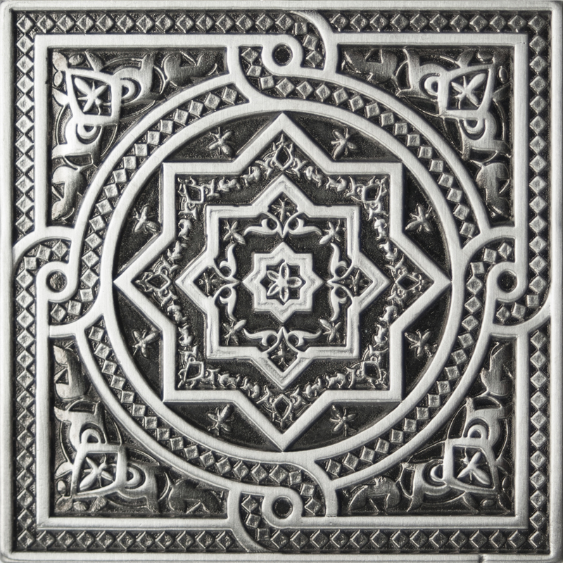 Absolut Keramika Metalic Plox Satined Black Silver 1386 Beni-Mamet Декор
