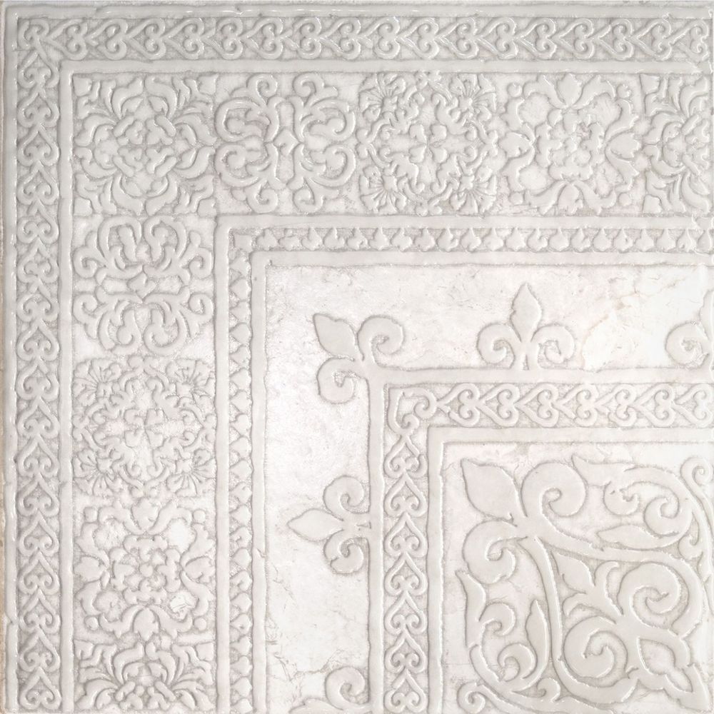Absolut Keramika Papiro Roseton Gotico White Панно напольное
