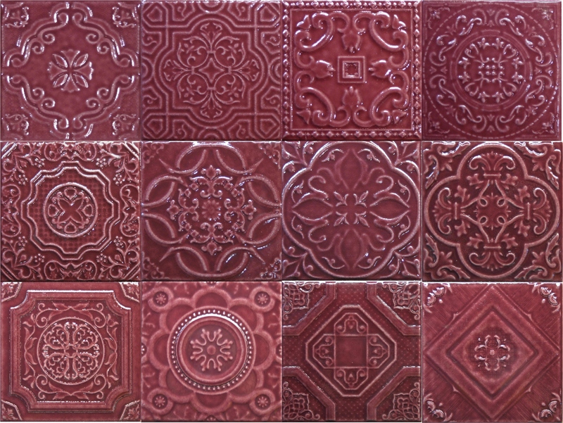 Absolut Keramika Toledo Burgundi Настенная плитка